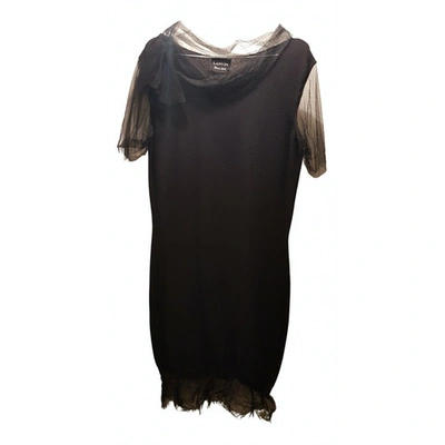 Pre-owned Lanvin Wool Dress In Black