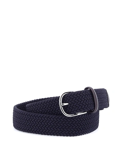 Shop Anderson's Elastic Belt In Blue
