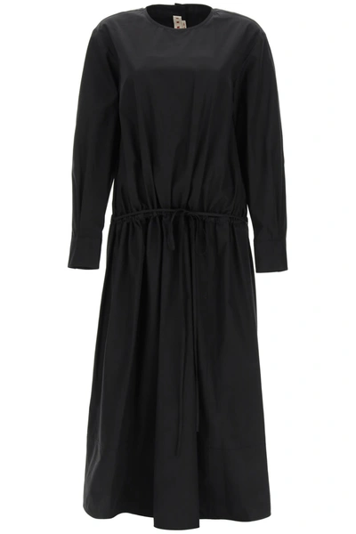 Shop Marni Long Poplin Dress In Black (black)