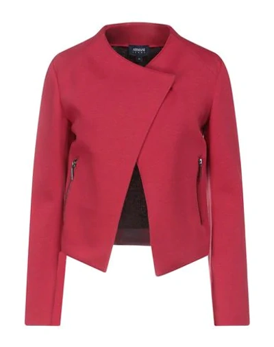 Shop Armani Jeans Jackets In Red