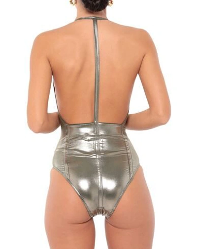 Shop Rick Owens One-piece Swimsuits In Platinum