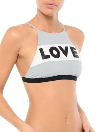Shop Love Stories Bikini Tops In Grey