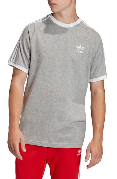 Shop Adidas Originals 3-stripes T-shirt In Mgreyh