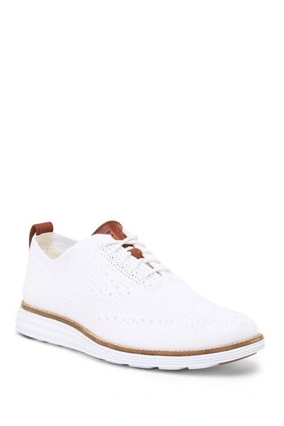 Shop Cole Haan Original Grand Shortwing Oxford In Optic Whit