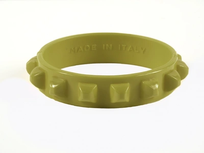 Shop Carmen Sol Borchia Bracelet In Olive Green