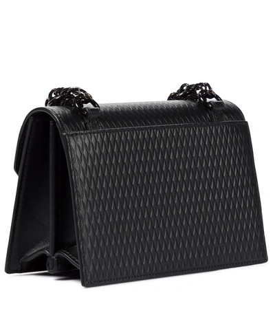Shop Christian Louboutin Elisa Mini Leather Shoulder Bag In Black