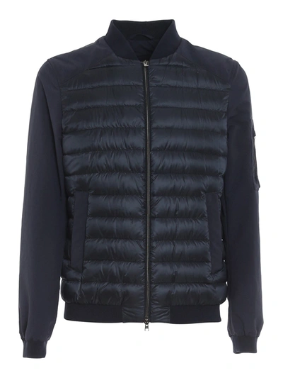 Shop Herno Quilted Padded Jacket In Blue