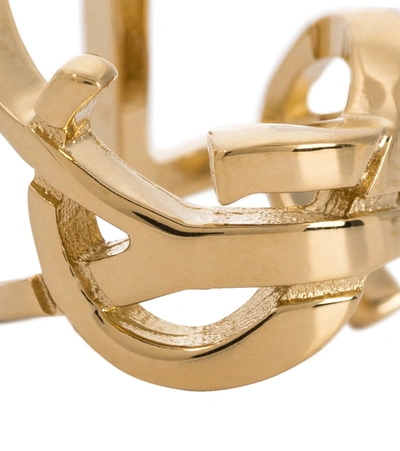 Shop Saint Laurent Monogram Ear Cuff In Gold
