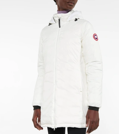 Shop Canada Goose Camp Hooded Down Jacket In White