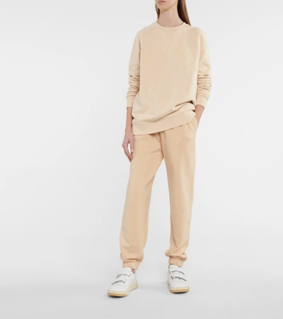 Shop The Upside Major Mid-rise Cotton Sweatpants In Beige