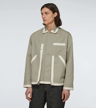 Shop Jacquemus Le Blouson Grain Jacket In Green