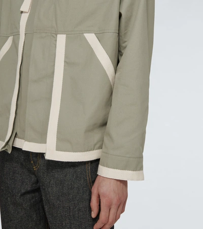 Shop Jacquemus Le Blouson Grain Jacket In Green