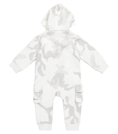 Shop Dolce & Gabbana Baby Camouflage Cotton Onesie In White