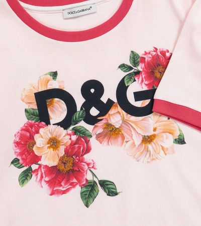 Shop Dolce & Gabbana Logo Cotton T-shirt In Pink