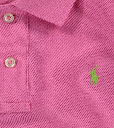 Shop Polo Ralph Lauren Logo Cotton Piqué Polo Shirt In Pink