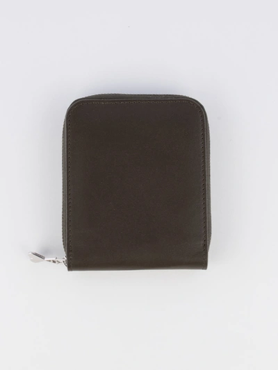 Shop Ami Alexandre Mattiussi Small Zipped Wallet In Dark Olive Green