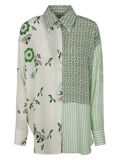 Shop Ermanno Scervino Printed Long Shirt In Green