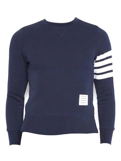 Shop Thom Browne 4 Bar Sweatshirt In Blue