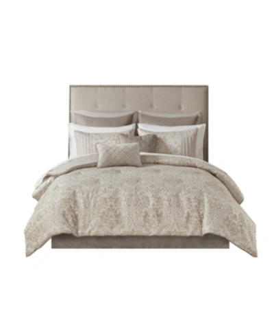Shop Madison Park Emilia Jacquard 12-pc. Comforter Set, Queen In Khaki