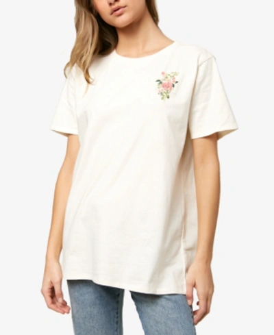 Shop O'neill Juniors' Bounty Cotton T-shirt In Naked