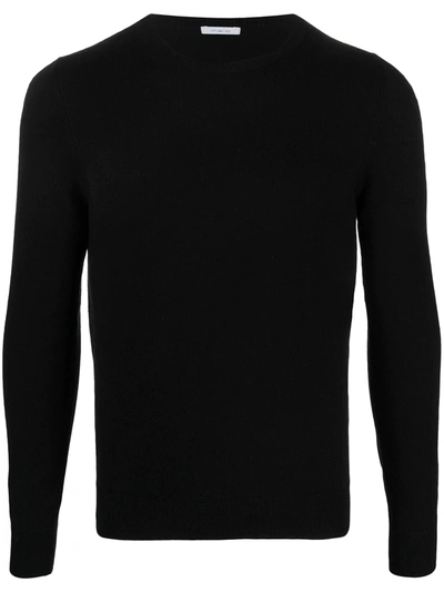 Shop Malo Crew-neck Cashmere Jumper In Black