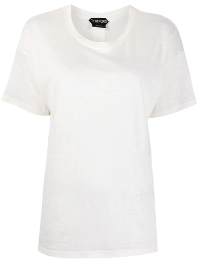 Shop Tom Ford Round Neck T-shirt In White
