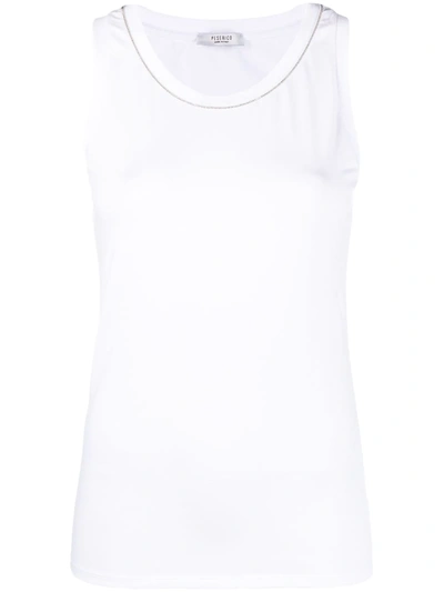 Shop Peserico Slim-fit Tank Top In White