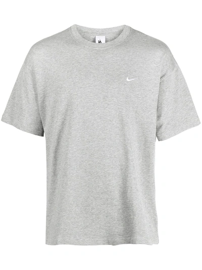 Shop Nike Lab Cotton T-shirt In Grey