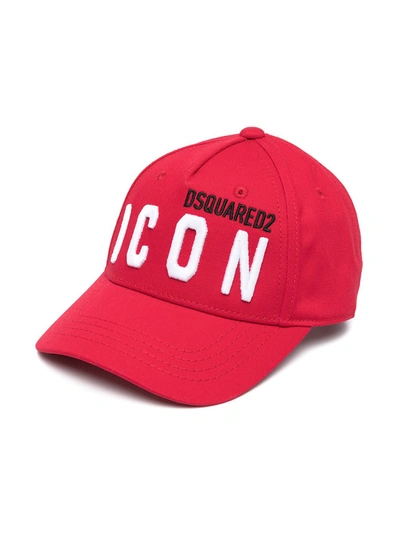 Shop Dsquared2 Icon-embroidered Baseball Cap In Red