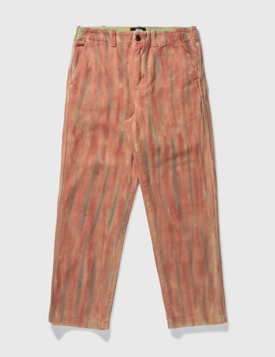 Shop Stussy Dyed Uniform Pant In Red