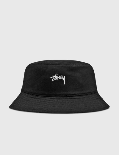 Shop Stussy Stock Bucket Hat In Black