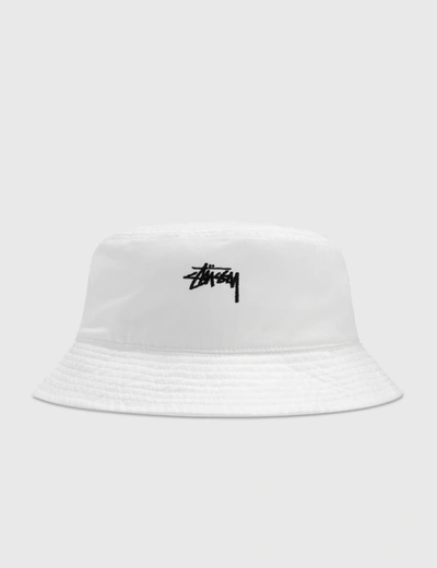 Shop Stussy Stock Bucket Hat In White