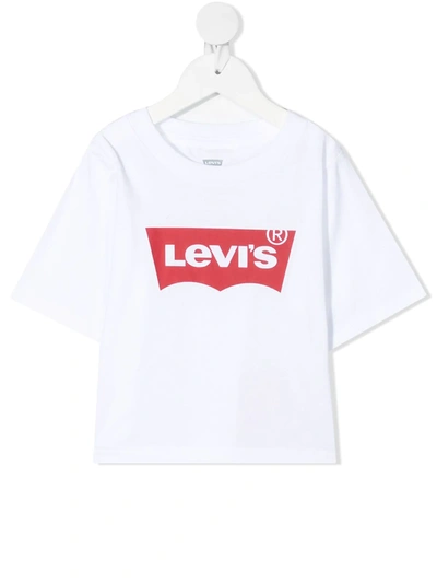 Shop Levi's Logo-printed T-shirt In White