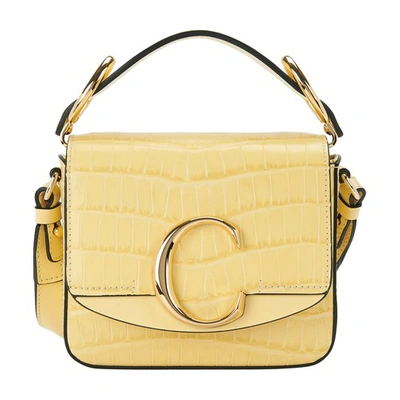 Shop Chloé C Mini Bag In Softy Yellow