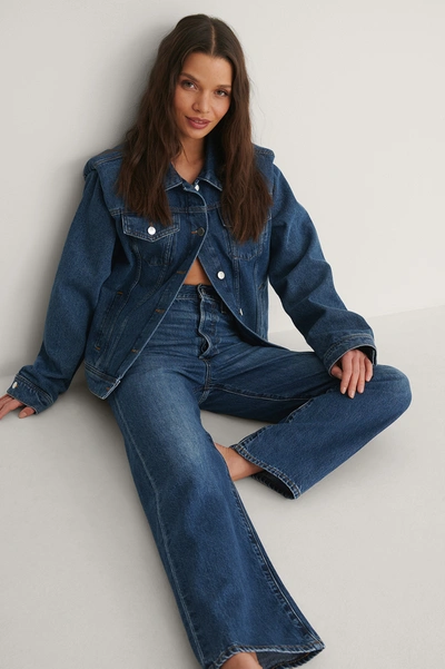 Shop Levi's Ribcage Straight Ankle Noe Fog - Blue In Dark Indigo