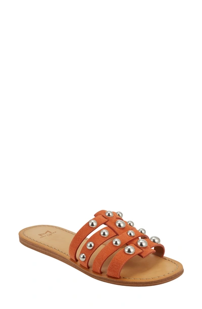 Shop Marc Fisher Ltd Pava Slide Sandal In Mango Leather