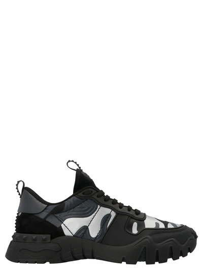 Shop Valentino Rockrunner Plus Camouflage Shoes In Black