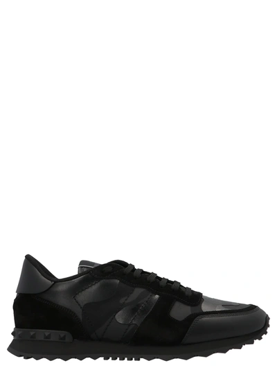 Shop Valentino Rockrunner Shoes In Black