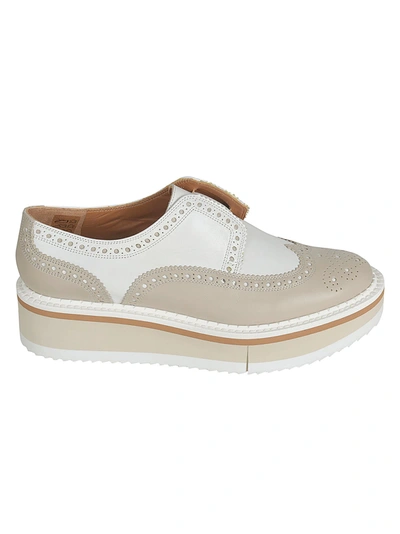 Shop Clergerie Becka Wedge Oxford Shoes In Talco