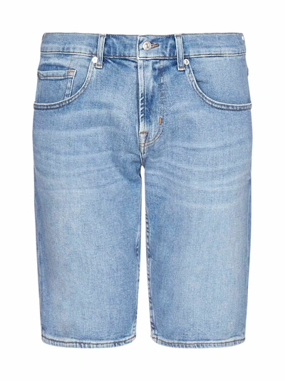 Shop 7 For All Mankind Shorts In Light Blue