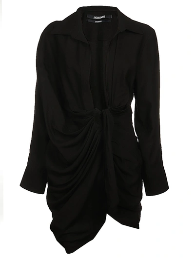 Shop Jacquemus La Robe Bahia In Black