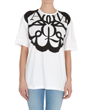 Shop Alexander Mcqueen Logo T-shirt In White