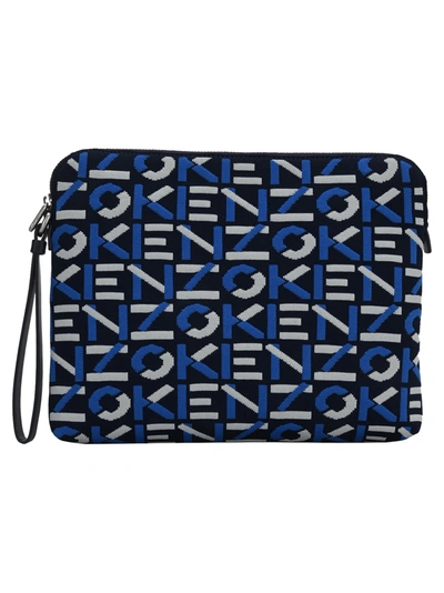 Shop Kenzo Skuba Clutch Made Of Recycled Material In Light Blue