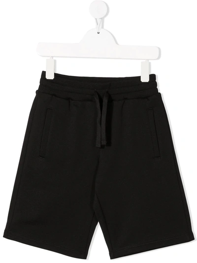 Dolce & Gabbana Logo Plaque Shorts In Black