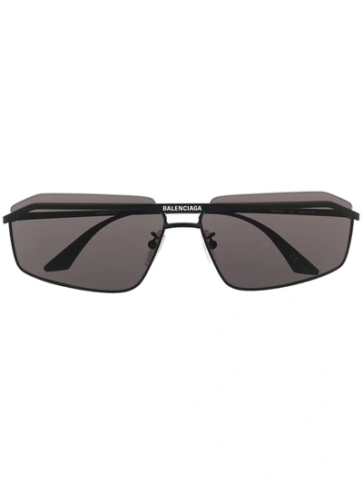 Shop Balenciaga Hybrid D-frame Sunglasses In Black
