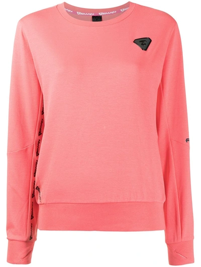 Shop Aape By A Bathing Ape Logo-patch Cotton Sweatshirt In Pink