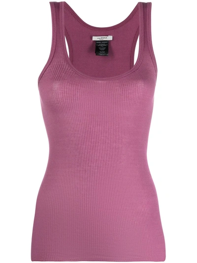 Shop Isabel Marant Étoile Ribbed Tank Top In Lila