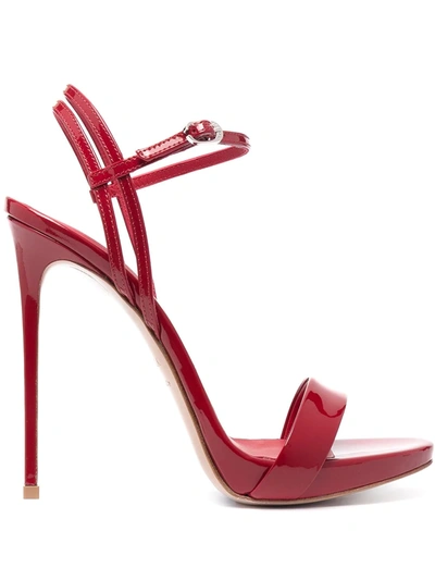 Shop Le Silla Gwen Stiletto Sandals In Red