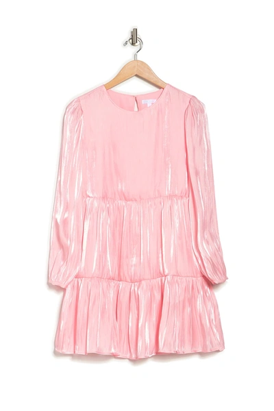 Shop Abound Long Sleeve Tiered Dress In Pink Candy