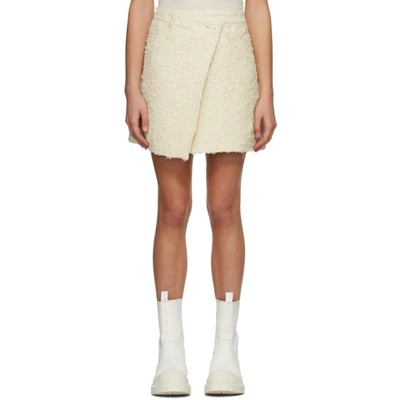 Shop Acne Studios Beige Asymmetric Skirt In Aeb Cream
